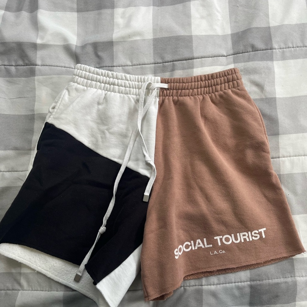 Hollister Black and Brown Sweat Shorts